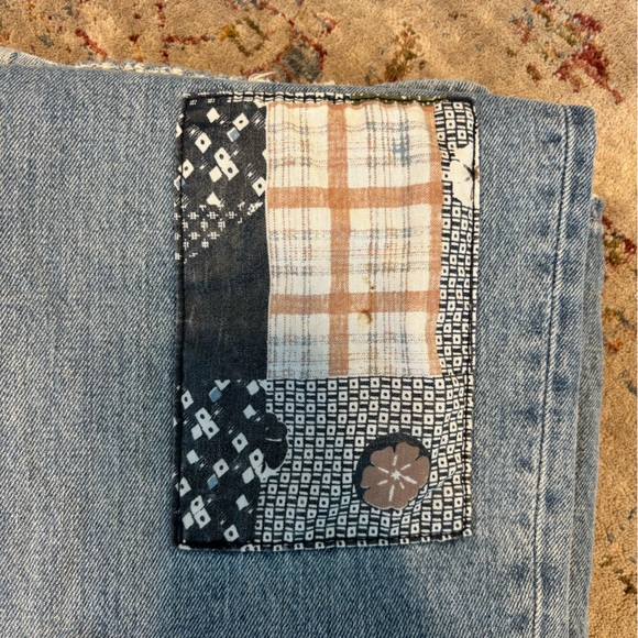 Patchwork Light Blue Jeans - Picture 7 of 8